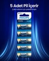 Philips Alkalin 12v A27 Mn27 Uyumlu Kumanda Pili 5'li Blister