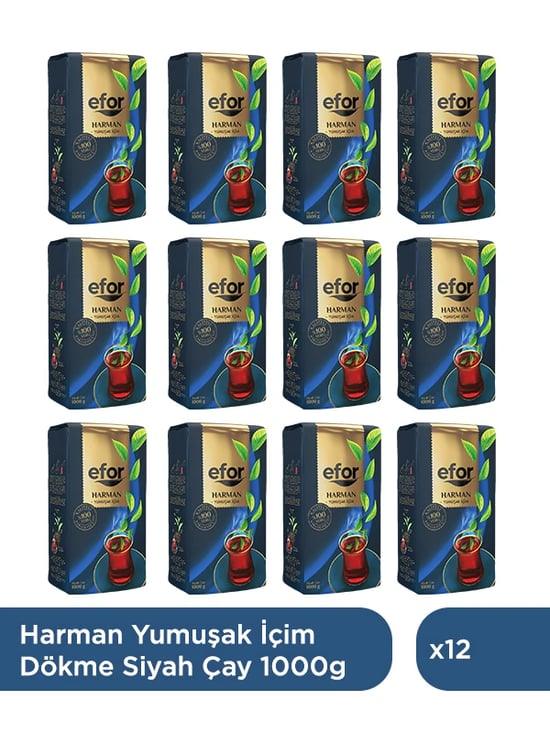 Efor Harman Dökme Siyah Çay 1000 Gr -12'li Koli