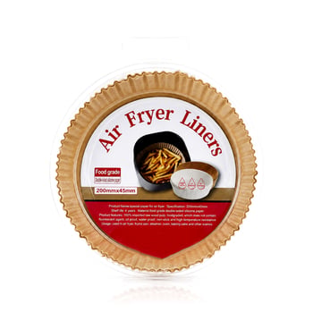 Enfa Enf-1580 ( 50pcs ) ( Yuvarlak Taban: 20cm & Kenar: 4.5cm ) Air Fryer Pişirme Kalıp ( Kağıt )