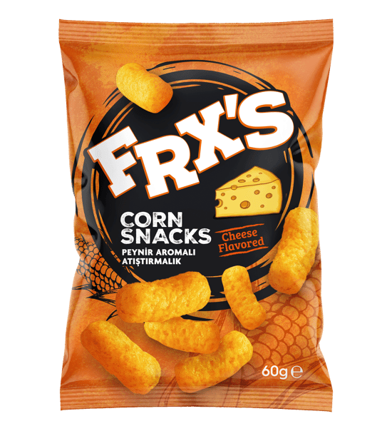 Frx’s Peynir Aromalı Mısır Cipsi 60 G – Cheese Flavored Corn Snacks