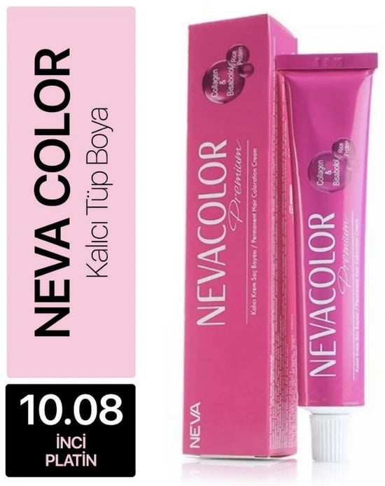 Nevacolor Premium Tüp Saç Boyası İnci Platin 10.08 50 Ml
