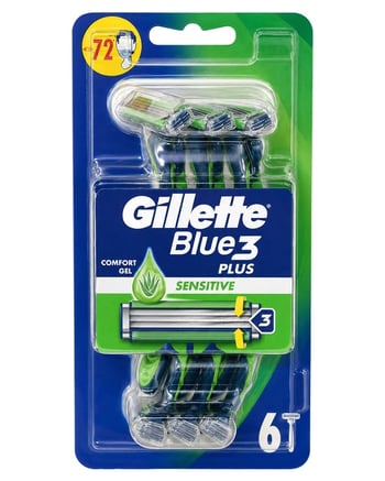 Gillette Blue3 Sensitive Kullan At Tıraş Bıçağı 6'lı Poşet