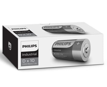 Philips Industrial D Boy Büyük Boy Pil 1.5v 10'lu Paket