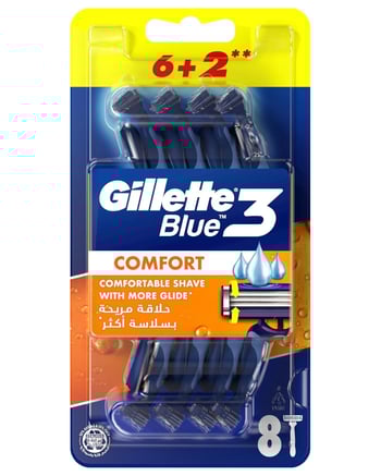 Gillette Blue 3 Tıraş Bıçağı 6 + 2 li Blister Comfort