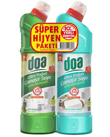 Doa 750 Ml + 750ml Beyaz Sabun Kokulu+çam Ferahlığı Çamaşır Suyu 2'li Paket