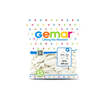 Gemar Gm-90-01 ( İç Mekan & Beyaz ) Balon ( 10'' & 26cm & 100pcs )