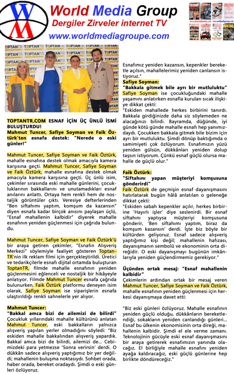 Mahmut Tuncer, Safiye Soyman ve Faik Öztürk’ten ToptanTR ile Esnaf Dayanışması Mesajı
