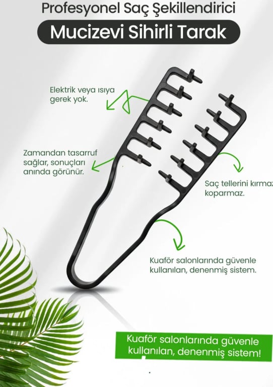 Erkek Saç Şekillendirici Tarak