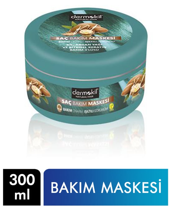 Dermokil Kil Argan Yağı ve Bitkisel Keratin Bakım Saç Bakım Maskesi 300 Ml
