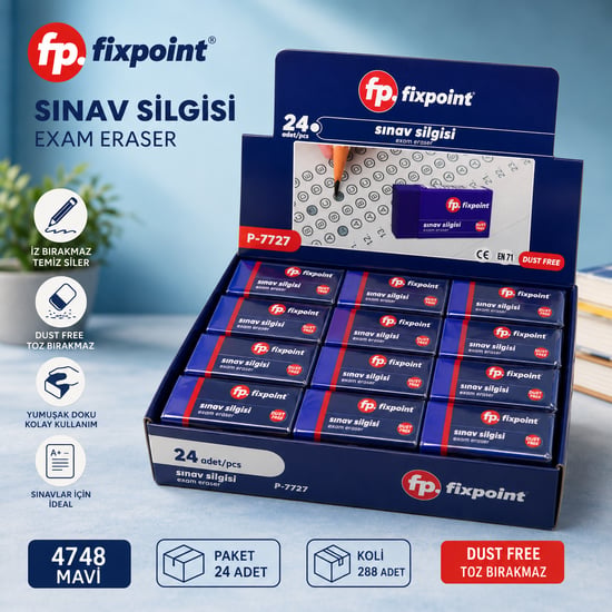 Fixpoint Mavi Sınav Silgisi 24 Adetli 7727
