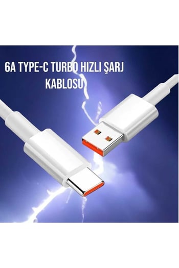 Adeyo Store Xıaomi Type-c Android Uyumlu Hızlı Şarj Kablosu 66w 6a Redmi K30-40 Pro mi 9-10-11 Prouyumlu