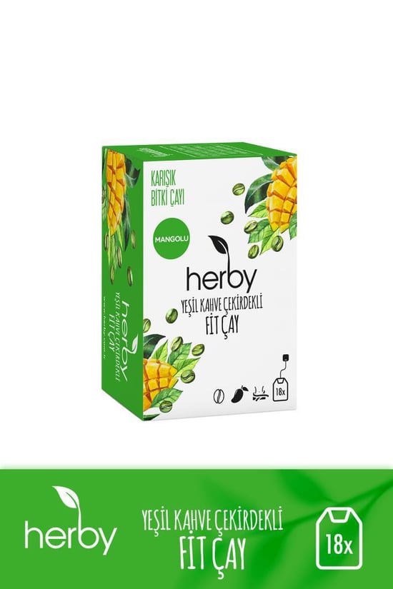 Herby Yeşil Kahve Çekirdekli Fit Çay