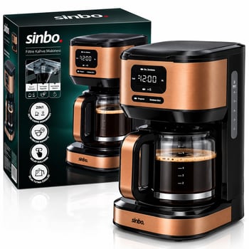 Sinbo Scm-9042 ( 2in1 ) ( Bronz ) Filtre Kahve Makinesi ( 100w ) ( 14 Fincan Kahve Kapasite ) ( 1.8lt Su Hazne ) ( Dijital Ekran )