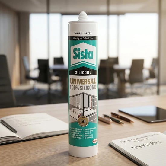 Sista Universal Beyaz Silikon 280 Ml - Genel Amaçlı Sızdırmazlık ve Dolgu Malzemesi