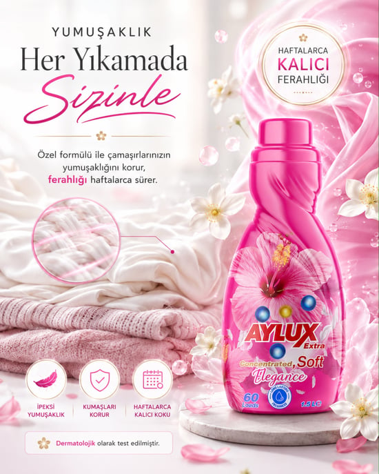 Aylux Extra Konsantre Çamaşır Yumuşatıcısı Elegance 1,5 L 60 Yıkama Yoğun Kıvamlı