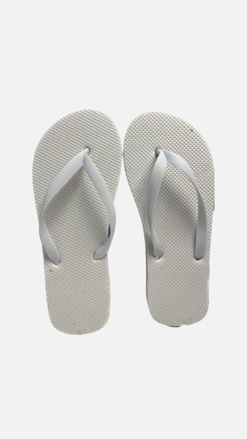 Private Parmak Arası Beyaz Kadın Terlik Eva Taban 14 Mm Flip Flop 2 Adet