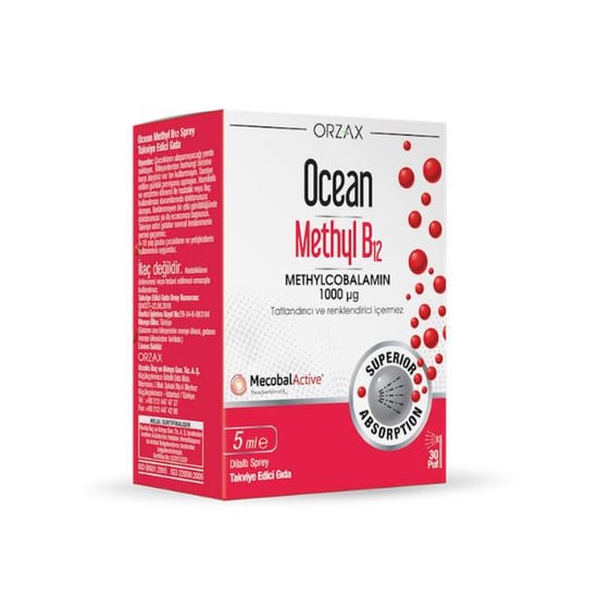 Ocean Methyl B12 Metilkobalamin 1000 Uq 5 Ml Sprey