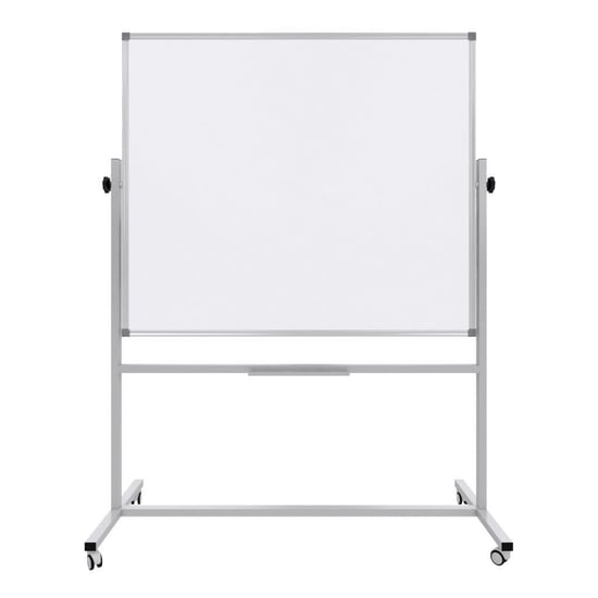 Ayaklı Mobil Çift Taraflı Tekerlekli 360 Dönerli Laminant Yazı Tahtası 120x140 Cm - Beyaz