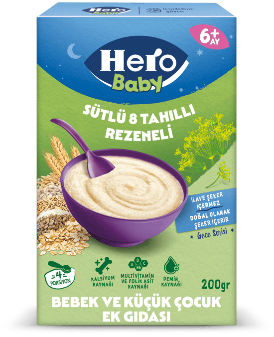 Hero Baby Bebek Maması 200 Gr Sütlü 8 Tahıllı Rezeneli