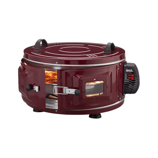 Akel Af-007b Ekonomik Gross Yuvarlak Davul Fırın ( 1300w & 53cm ) ( Alüminyum Tepsi ) ( Ön Gözetleme Camı )