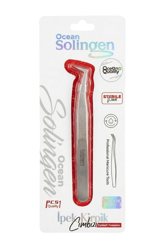 Ocean Solingen L Tipi Kavisli Volume Hacim Kirpik Cımbızı 855