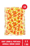 Kent Olips Limon & Portakal Aromalı Dökme Bayram Şekeri 1 Kg - 5 Adet