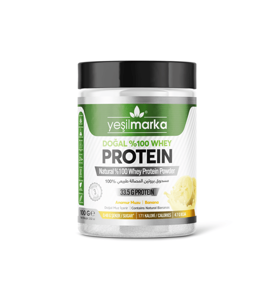 Doğal Whey Protein Tozu - Anamur Muzu 100 g