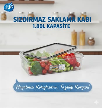 Life Sızdırmaz Saklama Kabı 1.80
