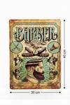 Point Barber Shop Kuaför Salonu için Parlak Metal Tablo 30x40 Cm Pctr-2005