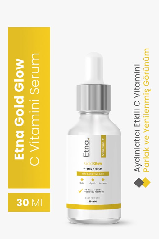 Etna Pharma Gold Glow Leke Karşıtı & Aydınlatıcı C Vitamini Serum 30 Ml (biotin, Glycerin, Panthenol)