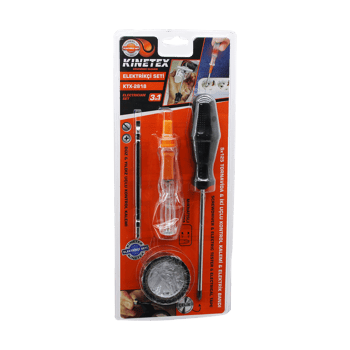 Kinetex Ktx-2818 ( 4pcs ) Tornavida & Çok Amaçlı Set ( Tornavida & Kontrol Kalem & 2in1 Uç & Elektrik Bant) ( Bandı )