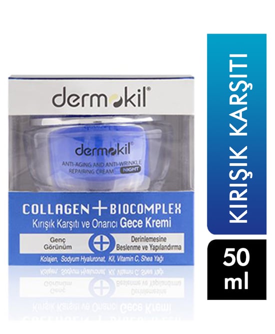 Dermokil Anti Age Yaşlanma ve Kırışık Karşıtı Onarıcı Gece Bakım Kremi 50 Ml