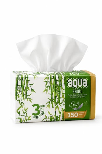Aqua Bambu 150 Yaprak Pratik Mendil 3 Katli
