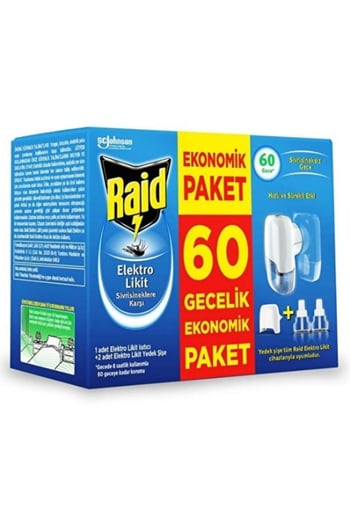 Elektro Likit Cihaz ve 2 Yedek Likit Şişe 60 Gecelik Ekonomik Paket