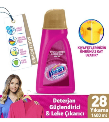 Vanish Kosla Multipower Pembe 1400 Ml Sıvı Leke Çıkarıcı Deterjan Güçlendirici