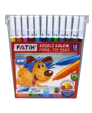 fatih kalem, fatih keçeli kalem, keçeli kalem, renkli keçeli kalem, keçeli boya kaleme, keçeli boyama kalemi, boyama kalemi, renkli kalem, 12 renkli keçeli kalem, kırmızı keçeli kalem, mavi keçeli kalem, sarı keçeli kalem, yeşil keçeli kalem, pembe keçeli kalem, siyah keçeli kalem
