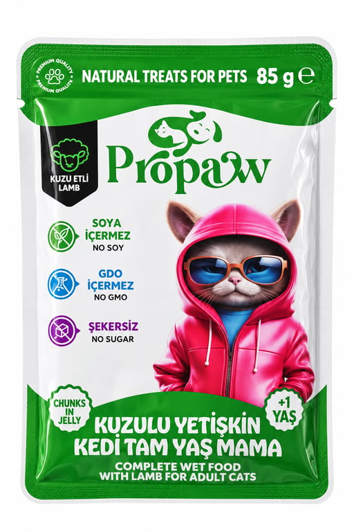 Propaw Yaş Kedi Maması Kuzulu 85gr