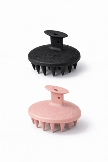 Ata Home 2 Adet Yumuşak Silikon Uçlu Saç Derisi Masaj Tarak Aleti Saç Yıkama Tarağı Fırçası