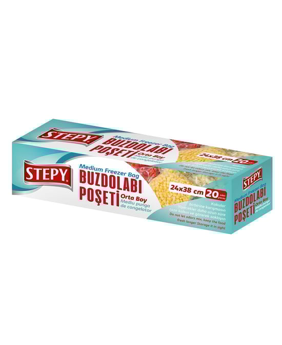 Stepy Buzdolabı Poşeti Orta Boy 20 Poşet