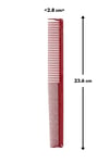Jrl J307 23.6 Cm Antistatik Seramik Teknoloji Profesyonel Uzun Kesim Tarağı Kırmızı