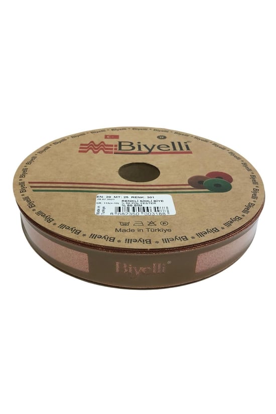 Biye Simli Katlı 301 2 Cm 25 Metre %50 Simli % 50 Polyester