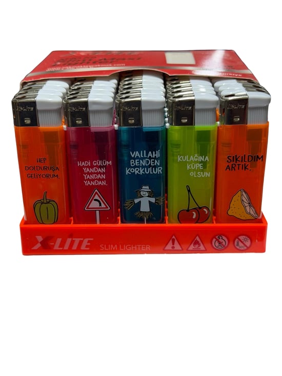 X-lite Baskılı Resimli Figürlü Çakmak *50 Pcs