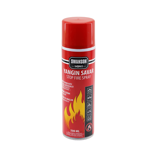 İnura Global Swanson Ruzgar Works Yangın Savar & Tüpü Sprey 500ml ( Ev & Ofis & Oto Araç ) ( Ateş Boğucu Köpük Tabaka Oluşturur )