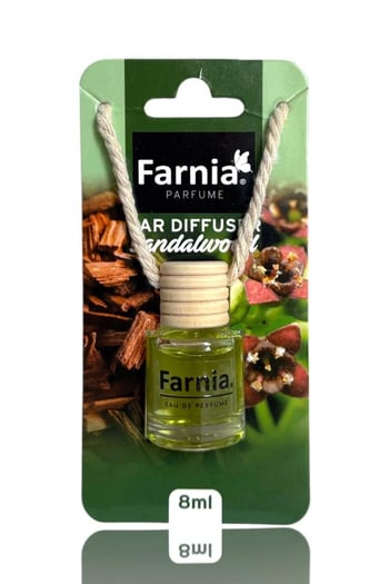 Farnia Yüksek Esanslı Askılı Araç Kokusu Edp Parfüm Sandal Ağacı 8 Ml