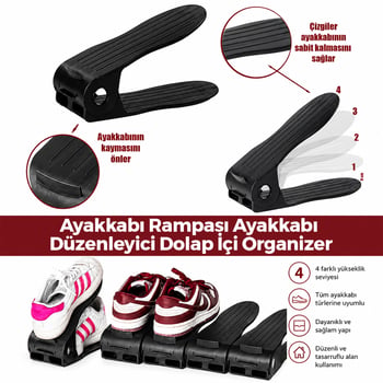 Urve Ur-3631 ( 12x25cm) ( Siyah Plastik ) Ayakkabı Rampası
