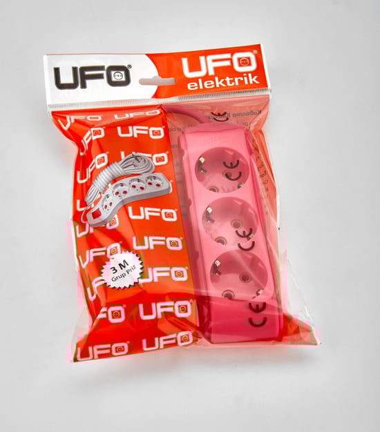 Ufo 3'lü 5 Metre Grup Priz Fuşya