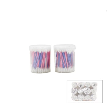 Elise Family ( Küçük Boy ) ( 100pcs ) Kulak Çöpü ( Pamuklu Çubuk ) ( Yuvarlak Kutu )