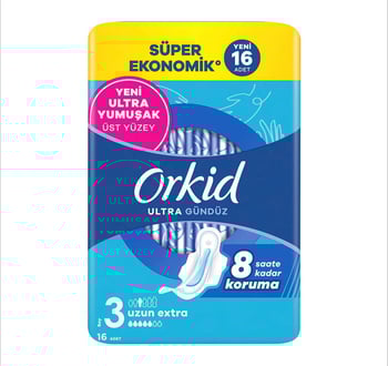 Orkid Ultra Uzun Extra (boy 3) 16 Adet Süper Ekonomik Hijyenik Ped