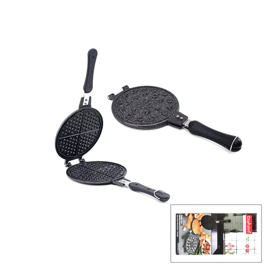 Taşhan Tr-34-098750 ( 20cm ) Granit Döküm Waffle Tava ( Bakalit Sap )