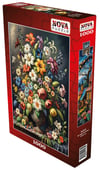 Nova Puzzle 1000 Parça Çiçeklerin Renk Senfonisi Puzzle - Vazoda Çiçek Kolajı
